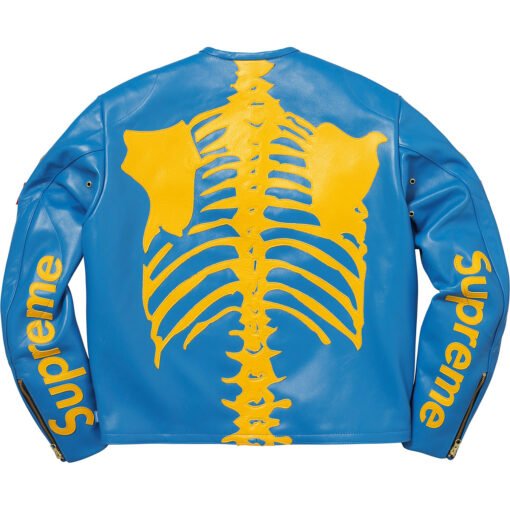 Men's Skeleton Blue Vanson Leather Jacket