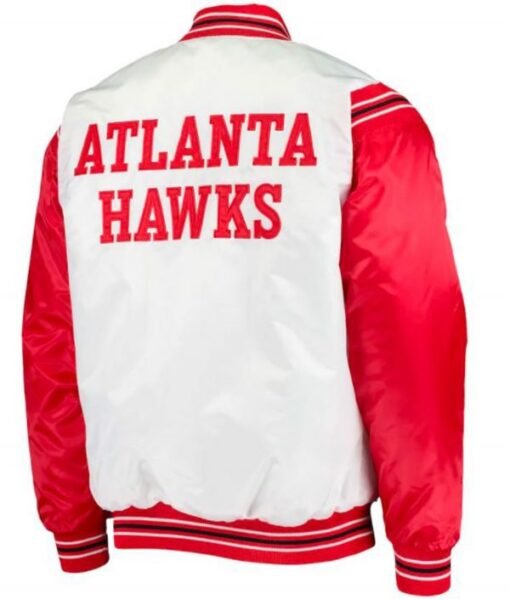 Atlanta Hawks Red and White Jacket