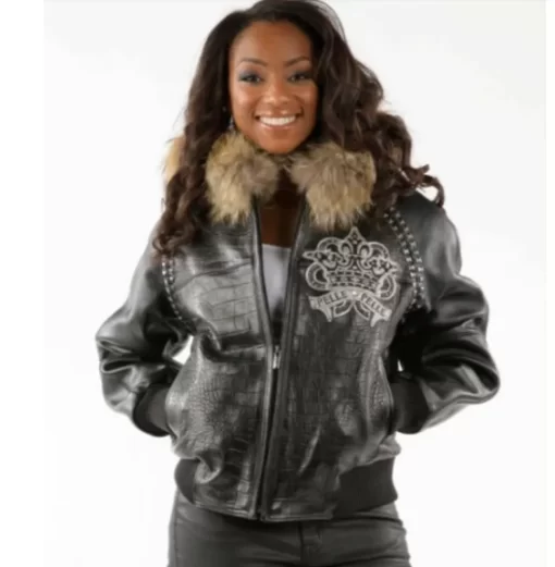 Pelle Pelle Women Vintage Black Hooded Leather Jacket