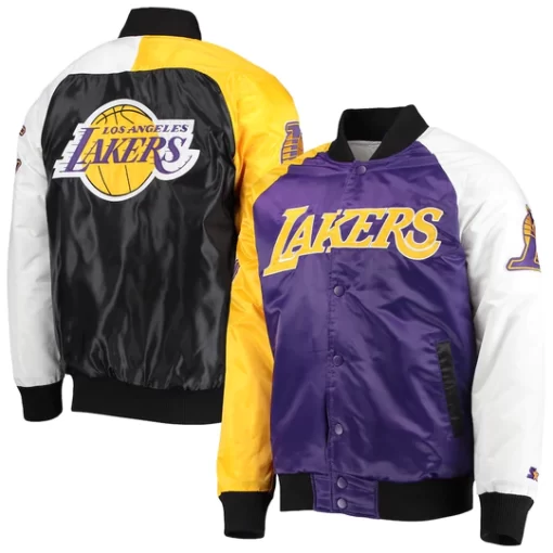 Los Angeles Lakers Tricolor Remix Full Snap Jacket