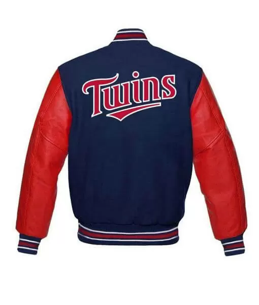 MLB Baseball Blue Red Minnesota Twins Varsity Jacket