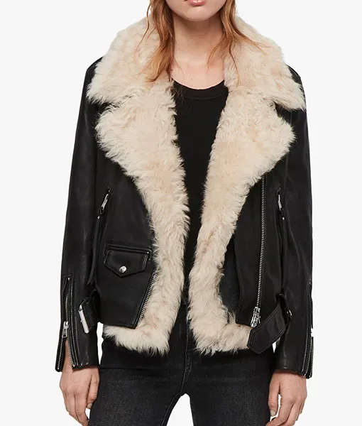 Quimby 2-in-1 Shearling Aviator Leather Jacket