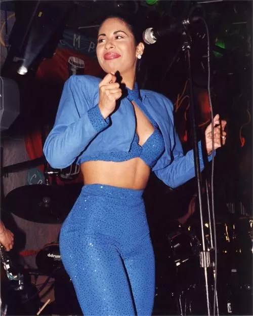 Selena Quintanilla Blue Cotton Cropped Jacket