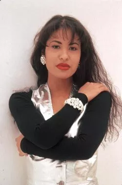 Selena Quintanilla Silver Metallic Leather Vest