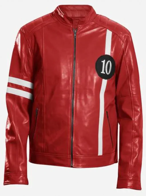 Ben 10 Alien Red Swarm Leather Jacket