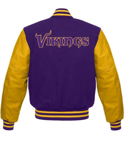 Minnesota Vikings Purple and Yellow Letterman Jacket