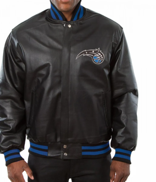 Varsity Orlando Magic Black Leather Jacket