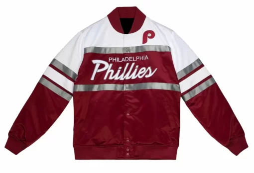 MLB Philadelphia Phillies Script Satin Jacket