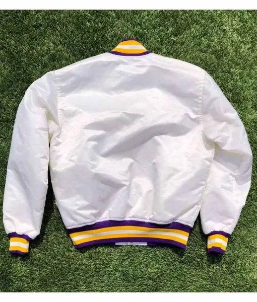 Minnesota Vikings White Satin Jacket