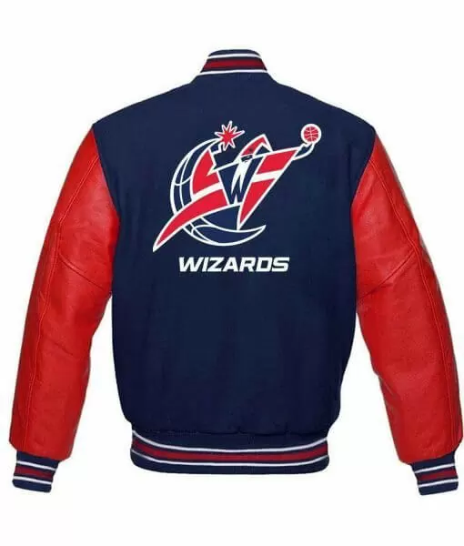 Nba Washington Wizards Navy And Red Varsity Jacket