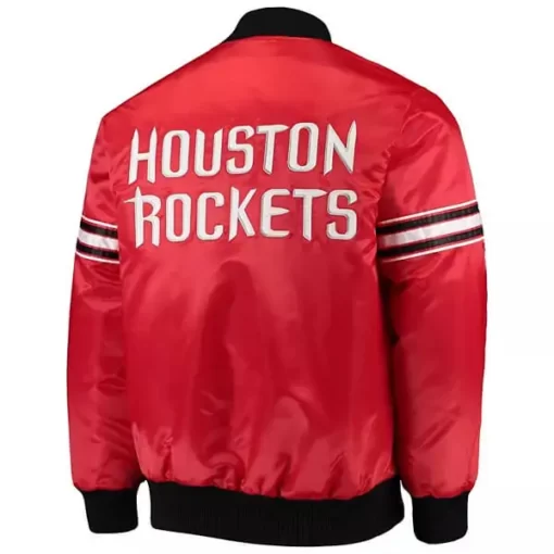 Red Houston Rockets The Draft Pick Varsity Satin Jacket