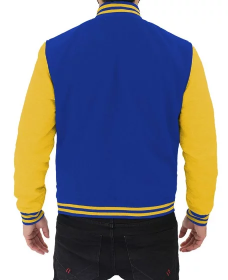 Royal Blue and Yellow Varsity Jacket