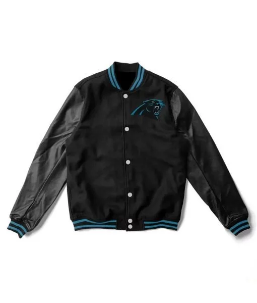 Carolina Panthers Black Letterman Jacket