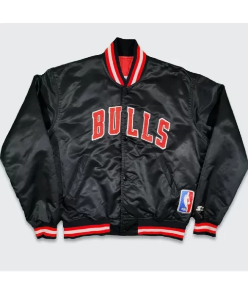 80’s Chicago Bulls Black Bomber Jacket