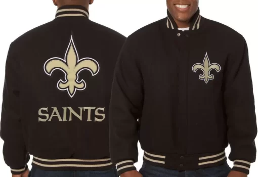 Brown New Orleans Saints NFL Varsity Jacket